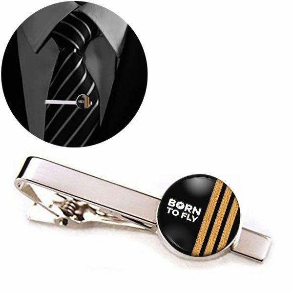 Born To Fly & Pilot Epaulettes (3 Lines) Designed Tie Clips Fashion