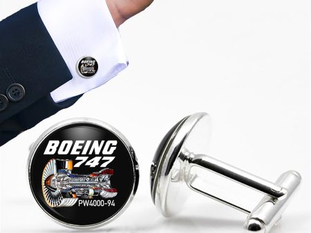 Boeing 747 & PW4000-94 Engine Designed Cuff Links For Discount