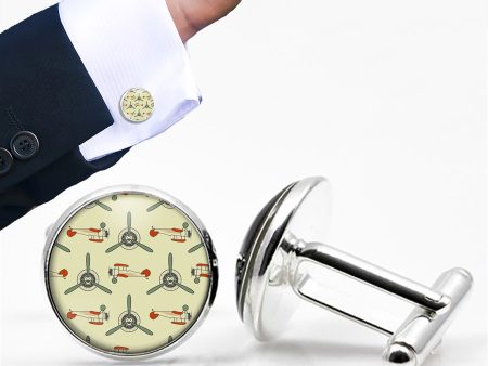 Vintage Old Airplane Designed Cuff Links Online Hot Sale