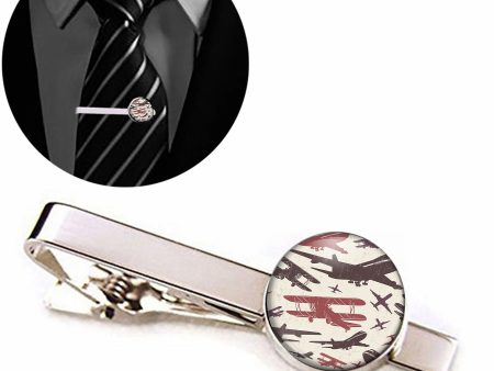 Vintage & Jumbo Airplanes Designed Tie Clips Discount