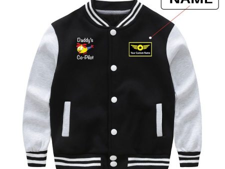 Daddy s CoPilot (Helicopter) Designed  CHILDREN  Baseball Jackets Supply