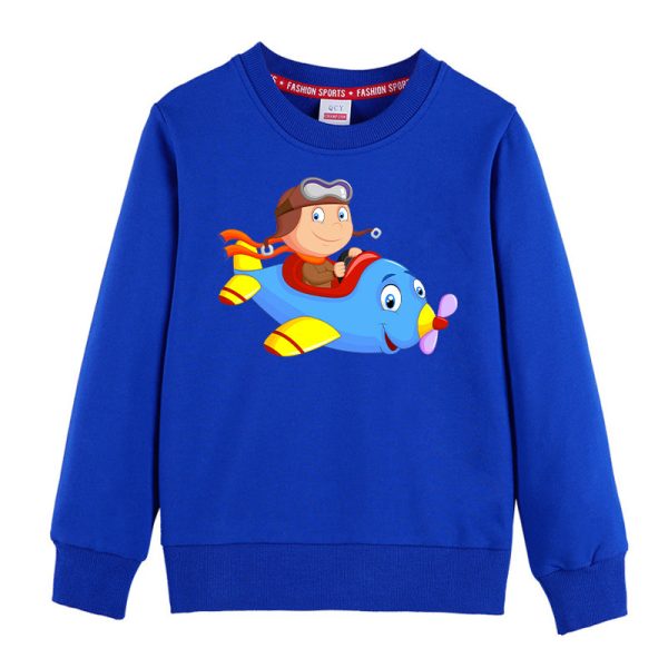 Little Boy Operating an Airplane Designed  CHILDREN  Sweatshirts on Sale