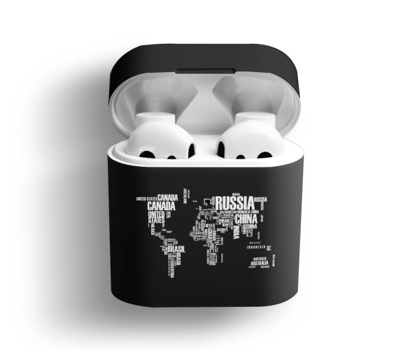 World Map (Text) Designed AirPods Cases Fashion