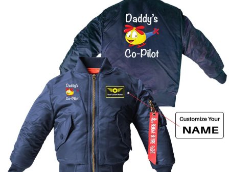 Daddy s CoPilot (Helicopter) Designed Children Bomber Jackets Sale