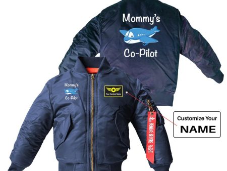 Mommy s Co-Pilot (Jet Airplane) Designed Children Bomber Jackets Cheap