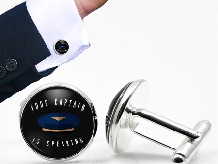 Your Captain Is Speaking Designed Cuff Links Online Hot Sale