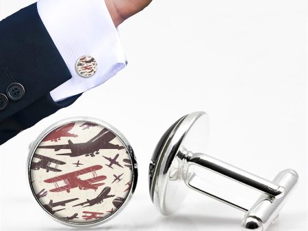 Vintage & Jumbo Airplanes Designed Cuff Links For Cheap