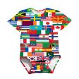 World Flags Designed 3D Baby Bodysuits Hot on Sale