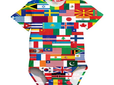 World Flags Designed 3D Baby Bodysuits Hot on Sale