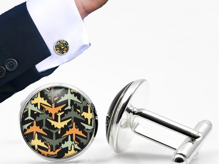 Volume 2 Super Colourful Airplanes Designed Cuff Links on Sale