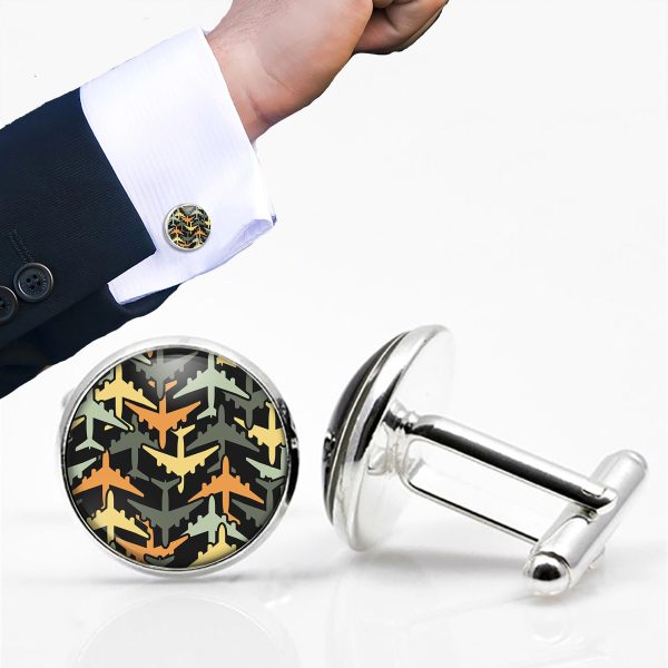 Volume 2 Super Colourful Airplanes Designed Cuff Links on Sale