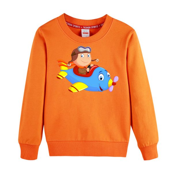 Little Boy Operating an Airplane Designed  CHILDREN  Sweatshirts on Sale