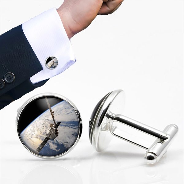 World View from Space Designed Cuff Links Discount