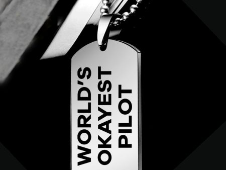 World s Okayest Pilot Designed Metal Necklaces Online Sale