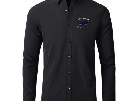 Your Captain Is Speaking Designed Long Sleeve Shirts For Cheap