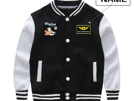 Flying Time & Junior Pilot Designed  CHILDREN  Baseball Jackets Fashion