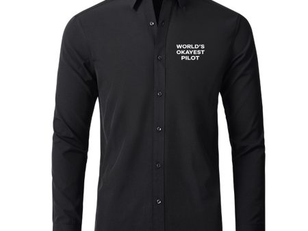 World s Okayest Pilot Designed Long Sleeve Shirts Sale