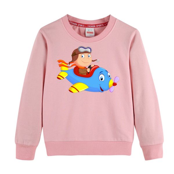 Little Boy Operating an Airplane Designed  CHILDREN  Sweatshirts on Sale