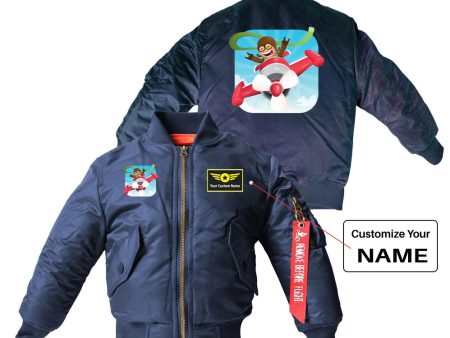 Happy Pilot Designed Children Bomber Jackets Supply