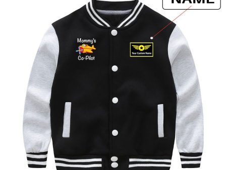 Mommy s Co-Pilot (Propeller) Designed  CHILDREN  Baseball Jackets Online Hot Sale