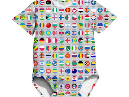 220 World s Flags Designed 3D Baby Bodysuits Online Sale