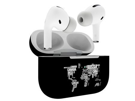 World Map (Text) Designed AirPods  Pro  Cases For Discount